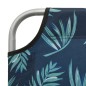 vidaXL Tumbona con toldo acero estampado de hojas vidaXL Tumbona con toldo acero estampado de hojas