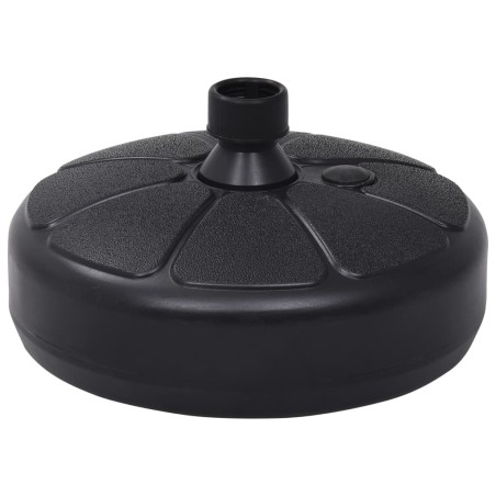 vidaXL Base de sombrilla rellenable con arena/agua negro 15 L  