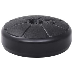 vidaXL Base de sombrilla rellenable con arena/agua negro 15 L  