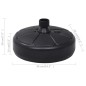 vidaXL Base de sombrilla rellenable con arena/agua negro 15 L vidaXL Base de sombrilla rellenable con arena/agua negro 15 L