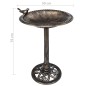 vidaXL Bebedero para pájaros de jardín plástico color bronce vidaXL Bebedero para pájaros de jardín plástico color bronce