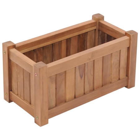 vidaXL Arriate elevado madera maciza de teca 50x25x25 cm