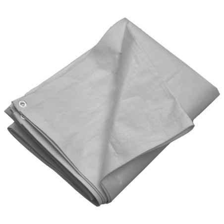 vidaXL Lona HDPE gris 260 g/m² 8x8 m