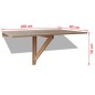 vidaXL Mesa plegable de pared color roble 100x60 cm