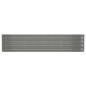 vidaXL Jardinera arriate acero recubrimiento polvo gris 332x40x68 cm vidaXL Jardinera arriate acero recubrimiento polvo gris 332x40x68 cm