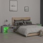 vidaXL Mesitas de noche con luces LED 2 uds gris sonoma 70x36,5x40 cm vidaXL Mesitas de noche con luces LED 2 uds gris sonoma 70x36,5x40 cm