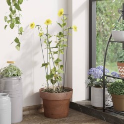 vidaXL Tutores para plantas 20 unidades acero verde oscuro 61 cm