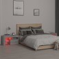 vidaXL Mesitas de noche con luces LED 2 uds gris sonoma 70x36,5x40 cm vidaXL Mesitas de noche con luces LED 2 uds gris sonoma 70x36,5x40 cm