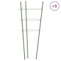vidaXL Soportes plantas jardín con 3 anillas 5 uds acero verde 45 cm vidaXL Soportes plantas jardín con 3 anillas 5 uds acero verde 45 cm