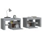 vidaXL Mesitas de noche con luces LED 2 uds gris sonoma 70x36,5x40 cm vidaXL Mesitas de noche con luces LED 2 uds gris sonoma 70x36,5x40 cm