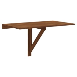 vidaXL Mesa de pared plegable contrachapada marrón roble 100x60x56 cm