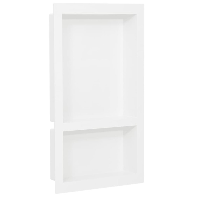 vidaXL Hornacina de ducha 2 compartimentos blanco brillo 41x51x10 cm vidaXL Hornacina de ducha 2 compartimentos blanco brillo 41x51x10 cm