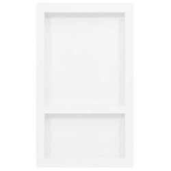 vidaXL Hornacina de ducha 2 compartimentos blanco brillo 41x51x10 cm