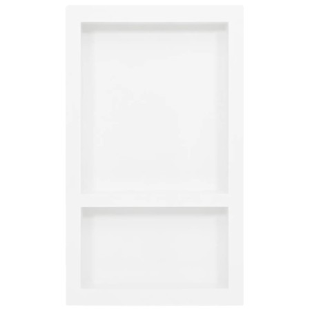 vidaXL Hornacina de ducha 2 compartimentos blanco brillo 41x51x10 cm