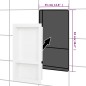 vidaXL Hornacina de ducha 2 compartimentos blanco brillo 41x51x10 cm vidaXL Hornacina de ducha 2 compartimentos blanco brillo 41x51x10 cm