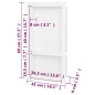 vidaXL Hornacina de ducha 2 compartimentos blanco brillo 41x51x10 cm vidaXL Hornacina de ducha 2 compartimentos blanco brillo 41x51x10 cm