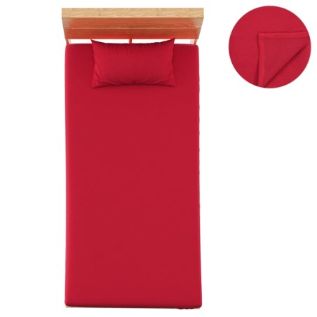 vidaXL Sábanas 2 piezas polar poliéster 100x200 cm burdeos