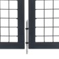 vidaXL Puerta de valla de jardín con postes acero antracita 350x100 cm vidaXL Puerta de valla de jardín con postes acero antracita 350x100 cm