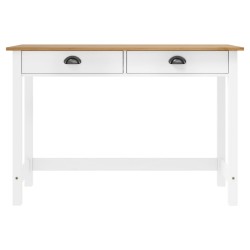 vidaXL Mesa consola Hill con 2 cajones madera pino 110x45x74 cm
