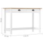 vidaXL Mesa consola Hill con 2 cajones madera pino 110x45x74 cm vidaXL Mesa consola Hill con 2 cajones madera pino 110x45x74 cm