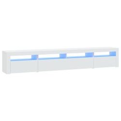 vidaXL Mueble de TV con luces LED blanco 240x35x40 cm