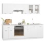 vidaXL Juego de muebles de cocina 8 piezas madera de ingeniería blanco vidaXL Juego de muebles de cocina 8 piezas madera de ingeniería blanco