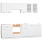 vidaXL Juego de muebles de cocina 8 piezas madera de ingeniería blanco vidaXL Juego de muebles de cocina 8 piezas madera de ingeniería blanco