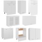 vidaXL Juego de muebles de cocina 8 piezas madera de ingeniería blanco vidaXL Juego de muebles de cocina 8 piezas madera de ingeniería blanco