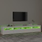 vidaXL Mueble de TV con luces LED blanco 240x35x40 cm vidaXL Mueble de TV con luces LED blanco 240x35x40 cm