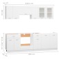 vidaXL Juego de muebles de cocina 8 piezas madera de ingeniería blanco vidaXL Juego de muebles de cocina 8 piezas madera de ingeniería blanco
