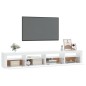 vidaXL Mueble de TV con luces LED blanco 240x35x40 cm vidaXL Mueble de TV con luces LED blanco 240x35x40 cm