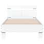 vidaXL Estructura cama con cabecero madera ingeniería blanco 100x200cm vidaXL Estructura cama con cabecero madera ingeniería blanco 100x200cm