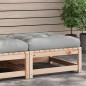 vidaXL Taburete de jardín con cojín madera maciza de pino vidaXL Taburete de jardín con cojín madera maciza de pino