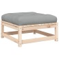 vidaXL Taburete de jardín con cojín madera maciza de pino vidaXL Taburete de jardín con cojín madera maciza de pino