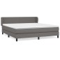 vidaXL Cama box spring con colchón cuero sintético gris 160x200 cm vidaXL Cama box spring con colchón cuero sintético gris 160x200 cm