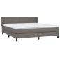 vidaXL Cama box spring con colchón cuero sintético gris 160x200 cm vidaXL Cama box spring con colchón cuero sintético gris 160x200 cm