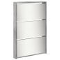 vidaXL Mueble zapatero y espejo 5 niveles gris hormigón 63x17x169,5 cm vidaXL Mueble zapatero y espejo 5 niveles gris hormigón 63x17x169,5 cm