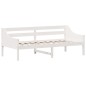 vidaXL Sofá cama de madera maciza de pino blanco 100x200 cm vidaXL Sofá cama de madera maciza de pino blanco 100x200 cm