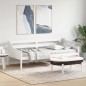vidaXL Sofá cama de madera maciza de pino blanco 100x200 cm vidaXL Sofá cama de madera maciza de pino blanco 100x200 cm