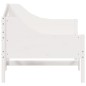 vidaXL Sofá cama de madera maciza de pino blanco 100x200 cm vidaXL Sofá cama de madera maciza de pino blanco 100x200 cm