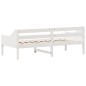 vidaXL Sofá cama de madera maciza de pino blanco 100x200 cm vidaXL Sofá cama de madera maciza de pino blanco 100x200 cm