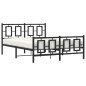 vidaXL Estructura de cama cabecero y estribo metal negro 140x190 cm vidaXL Estructura de cama cabecero y estribo metal negro 140x190 cm