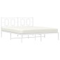 vidaXL Estructura de cama de metal con cabecero blanca 150x200 cm vidaXL Estructura de cama de metal con cabecero blanca 150x200 cm