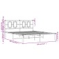 vidaXL Estructura de cama de metal con cabecero blanca 150x200 cm vidaXL Estructura de cama de metal con cabecero blanca 150x200 cm