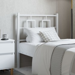vidaXL Cabecero de metal blanco 80 cm