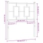 vidaXL Cabecero de metal blanco 80 cm