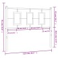 vidaXL Cabecero de metal blanco 107 cm vidaXL Cabecero de metal blanco 107 cm