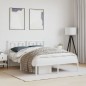 vidaXL Estructura de cama de metal con cabecero blanca 140x190 cm vidaXL Estructura de cama de metal con cabecero blanca 140x190 cm