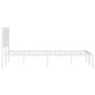 vidaXL Estructura de cama de metal con cabecero blanca 140x190 cm vidaXL Estructura de cama de metal con cabecero blanca 140x190 cm