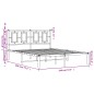 vidaXL Estructura de cama de metal con cabecero blanca 140x190 cm vidaXL Estructura de cama de metal con cabecero blanca 140x190 cm
